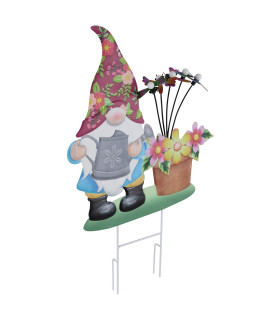 Solarleuchte Outdoor Lighting Colorful IP44 Gnome With Flowers And Butterflies 5x LED 3000K-2