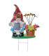 Solarleuchte Outdoor Lighting Colorful IP44 Gnome With Flowers And Butterflies 5x LED 3000K-3