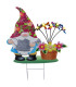 Solarleuchte Outdoor Lighting Colorful IP44 Gnome With Flowers And Butterflies 5x LED 3000K-6