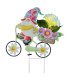 Solarleuchte Outdoor Lighting Colorful IP44 Gnome On A Bicycle With Flowers 20x LED 3000K-3