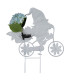 Solarleuchte Outdoor Lighting Colorful IP44 Gnome On A Bicycle With Flowers 20x LED 3000K-4
