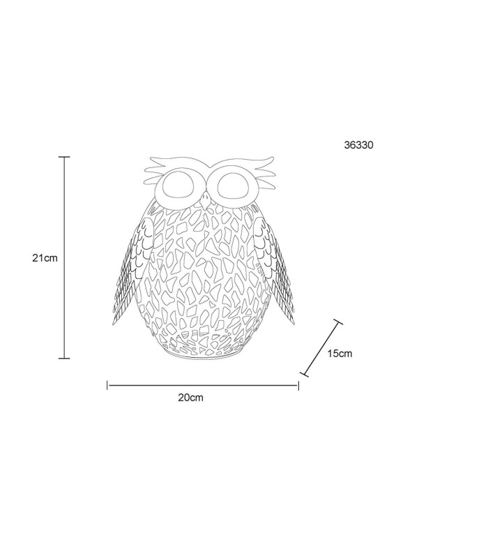 Solarleuchte Outdoor Lighting Colorful IP44 Owl LED 3000K-6