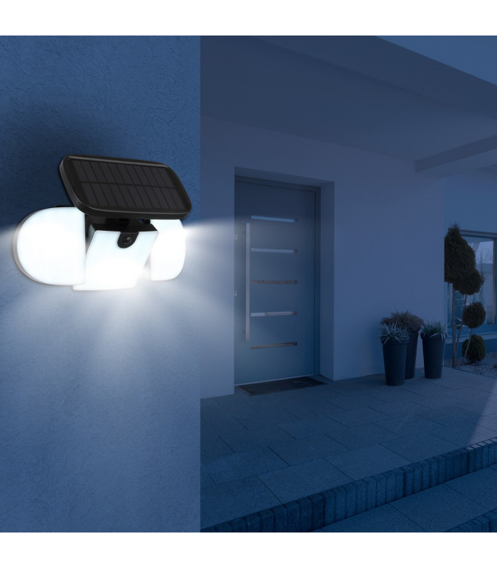 Solarleuchte PIR Outdoor Lighting Matt Black IP44 LED 6500K-9