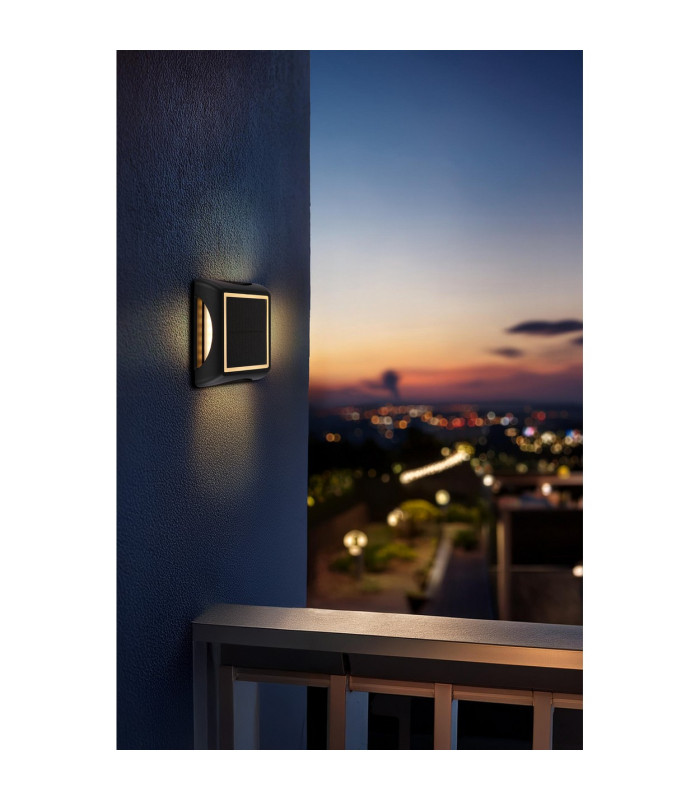 Solarleuchte Square Outdoor Spike Matt Black IP65 LED 3000K-9