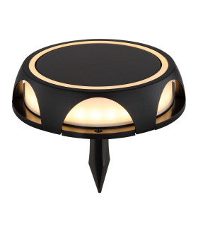 Solarleuchte Round Outdoor Spike Matt Black IP65 LED 3000K-1