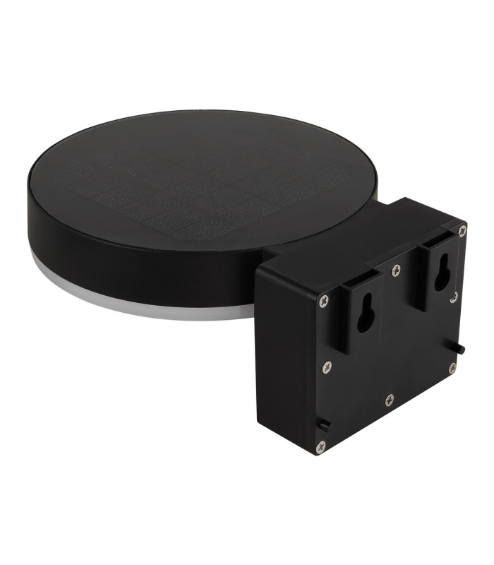 Solarleuchte Outdoor Modern Wall Lamp Matt Black IP44 LED 3000K-4