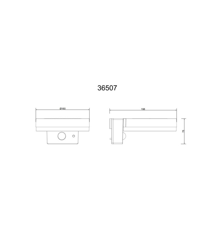 Solarleuchte Outdoor Modern Wall Lamp Matt Black IP44 LED 3000K-8