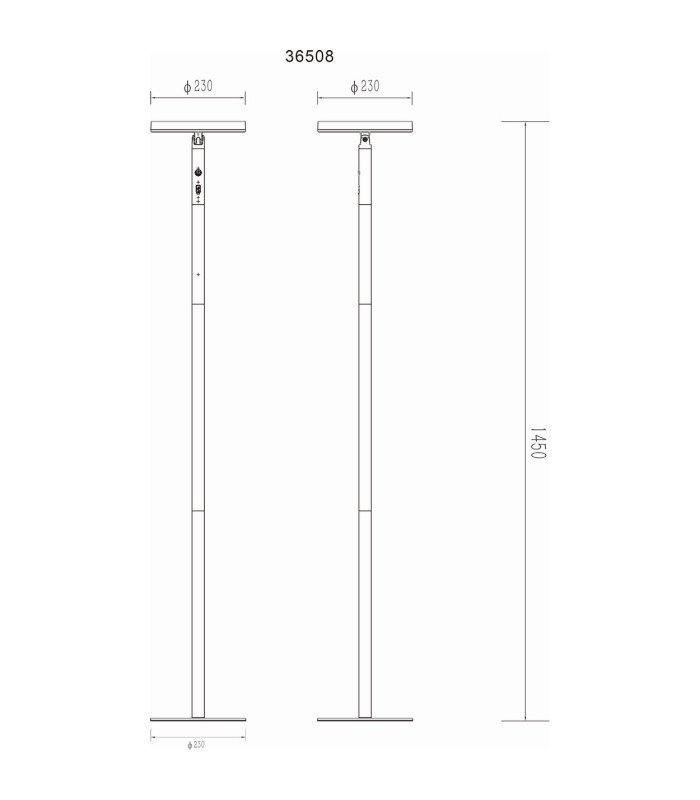 Solarleuchte LED Integrated Floor Lamp Matt Black IP54 LED 1800-3000K Touch Dimmer-12