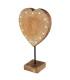 Solarleuchte Heart Outdoor Portable Lamp Wood Look IP44 13x LED 3000K-1