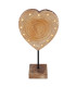 Solarleuchte Heart Outdoor Portable Lamp Wood Look IP44 13x LED 3000K-3