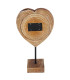 Solarleuchte Heart Outdoor Portable Lamp Wood Look IP44 13x LED 3000K-4