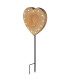 Solarleuchte Heart Outdoor Portable Lamp Wood Look IP44 13x LED 3000K-5