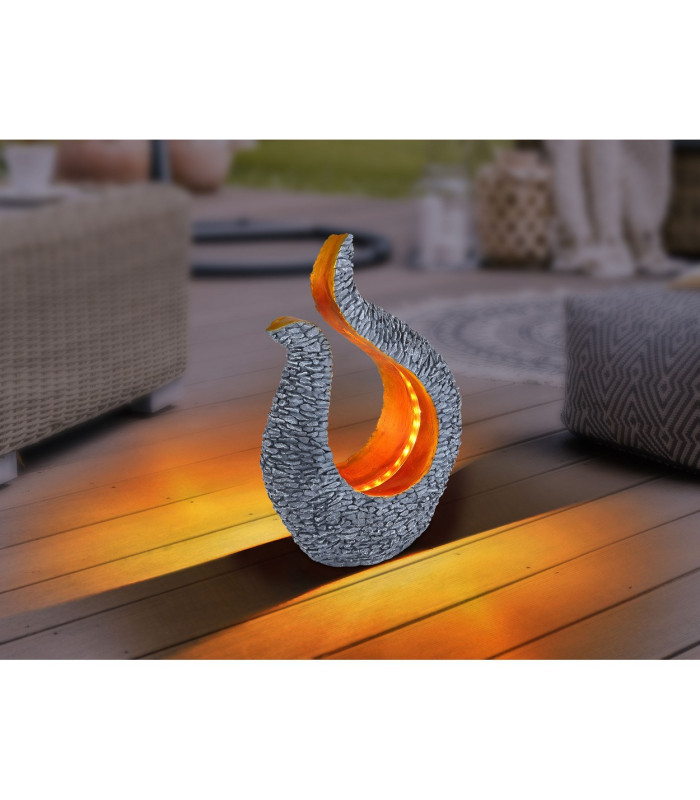 Solarleuchte Outdoor Portable Lamp Stone Grey IP44 28x LED 3000K-5