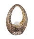 Solarleuchte Outdoor Portable Lamp Bronze Colored IP44 Clear Crackle Glass Shade LED 3000K-2