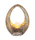 Solarleuchte Outdoor Portable Lamp Bronze Colored IP44 Clear Crackle Glass Shade LED 3000K-3