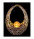 Solarleuchte Outdoor Portable Lamp Bronze Colored IP44 Clear Crackle Glass Shade LED 3000K-5