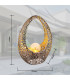 Solarleuchte Outdoor Portable Lamp Bronze Colored IP44 Clear Crackle Glass Shade LED 3000K-9