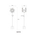 Solarleuchte Outdoor Portable Lamp Silver Grey IP44 Ball Clear Glass Shade LED 3000K-9
