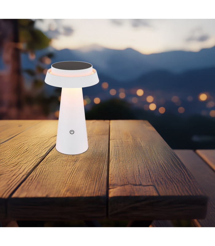Solarleuchte Outdoor Portable Lamp White Matt IP54 LED Dimmable 1800-3000K Touch Dimmer-5
