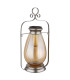 Solarleuchte Outdoor Portable Lamp Silver Colored Antique IP44 Amber Glass Shade LED 3000K-2