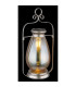 Solarleuchte Outdoor Portable Lamp Silver Colored Antique IP44 Amber Glass Shade LED 3000K-3
