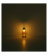 Solarleuchte Outdoor Portable Lamp Silver Colored Antique IP44 Amber Glass Shade LED 3000K-4