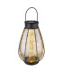 Solarleuchte Outdoor Portable Lamp Matt Black IP44 Amber Glass Shade 40x LED 3000K-1