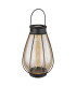 Solarleuchte Outdoor Portable Lamp Matt Black IP44 Amber Glass Shade 40x LED 3000K-2