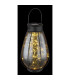 Solarleuchte Outdoor Portable Lamp Matt Black IP44 Amber Glass Shade 40x LED 3000K-3