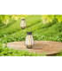 Solarleuchte Outdoor Portable Lamp Matt Black IP44 Amber Glass Shade 40x LED 3000K-5
