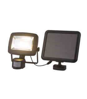 Solarleuchte PIR Outdoor Flood Light Black IP44 LED 2700K Dawn Dusk Sensor-1
