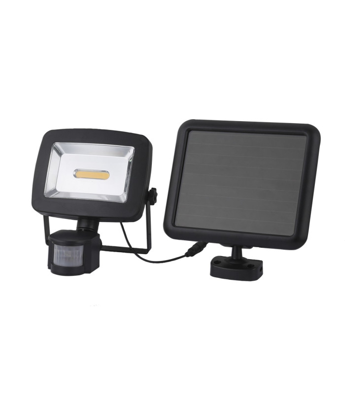 Solarleuchte PIR Outdoor Flood Light Black IP44 LED 2700K Dawn Dusk Sensor-2