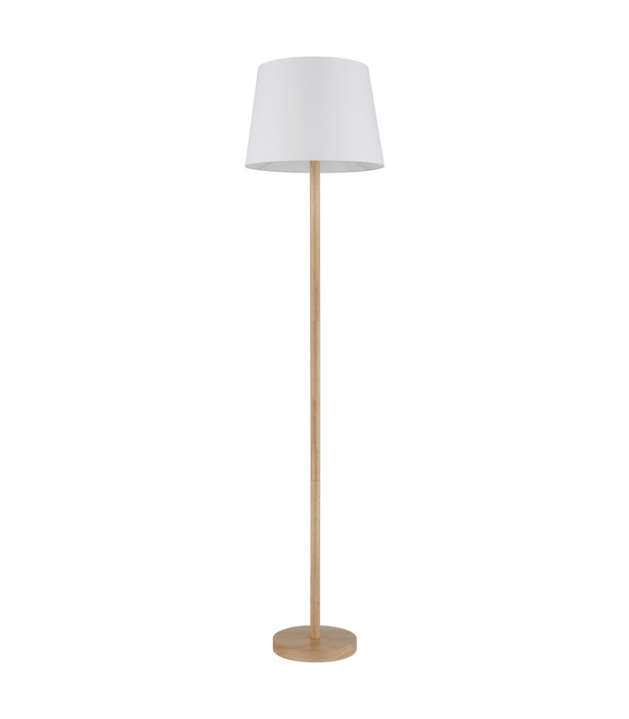 Joris Floor Lamp with Tapered Shade Wood Look 1x E27-2