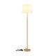 Joris Floor Lamp with Tapered Shade Wood Look 1x E27-5