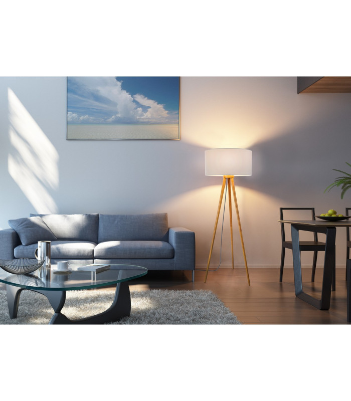 Stabilo Tripod Floor Lamp Brown 1x E27-2