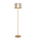 Run Floor Lamp with Shade Wood Look K5 Crystals Smoke Colored 1x E27-1