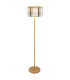Run Floor Lamp with Shade Wood Look K5 Crystals Smoke Colored 1x E27-3