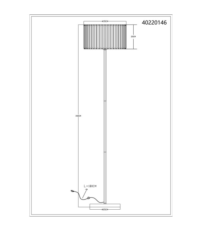 Run Floor Lamp with Shade Wood Look K5 Crystals Smoke Colored 1x E27-12