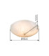 Calimero I Patterned Glass Flush Ceiling Light White Satined Glass Shade 3x E27-4
