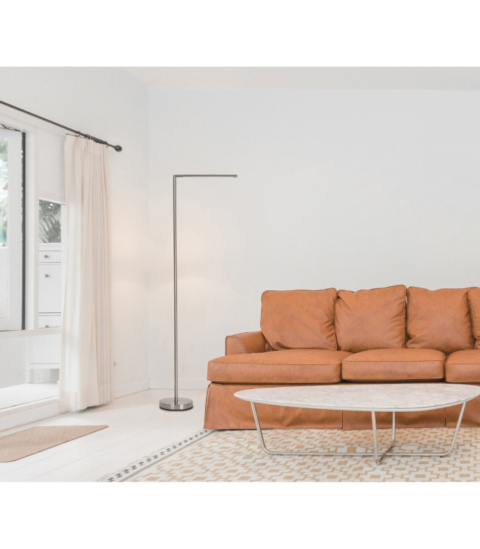 Carlo LED Integrated Floor Lamp Nickel Matt LED Dimmable 3000K Touch Dimmer-5