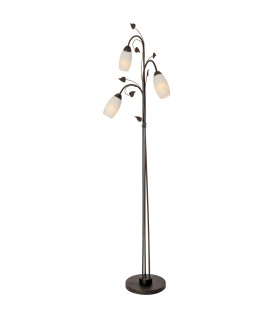 Venezia Multi Arm Floor Lamp Rust Colored Alabaster Optic Glass Shade 3x E14-1