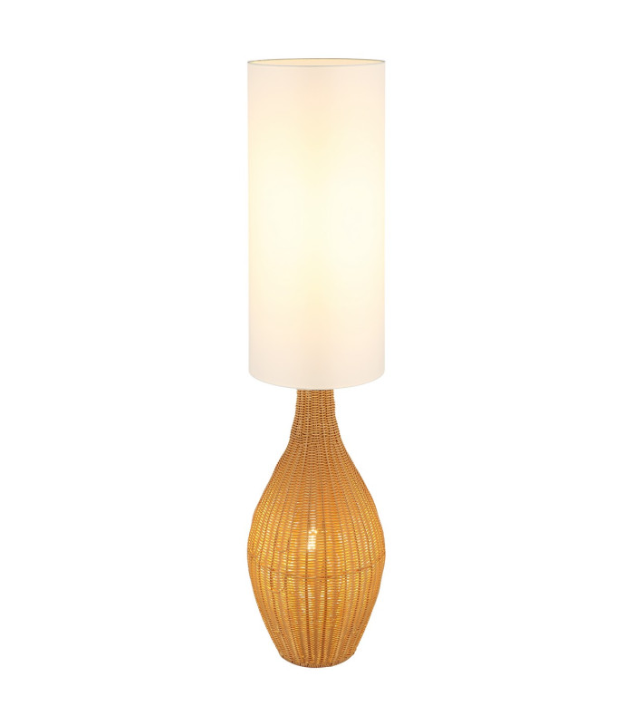 Anko Floor Lamp Brown Rattan-Look 2x E27-1