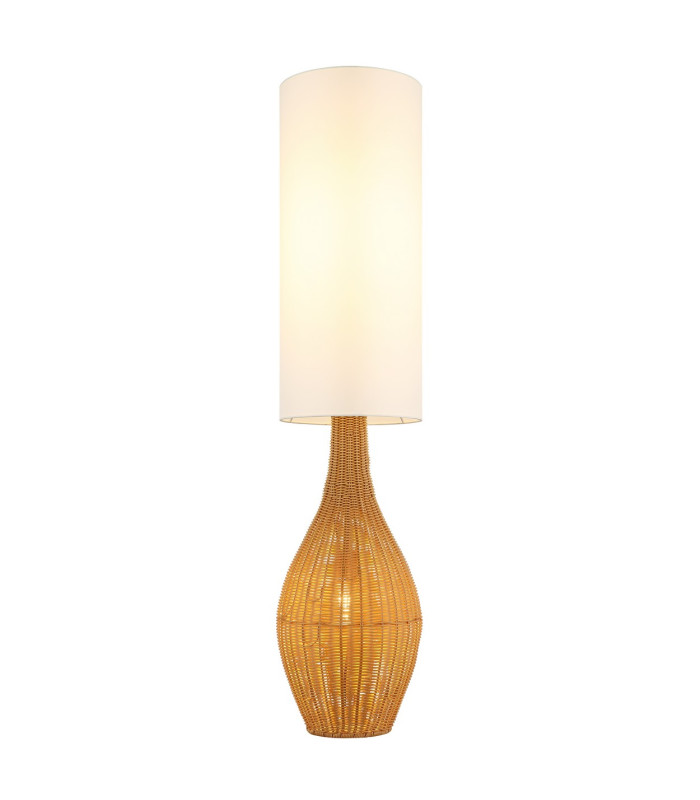 Anko Floor Lamp Brown Rattan-Look 2x E27-3