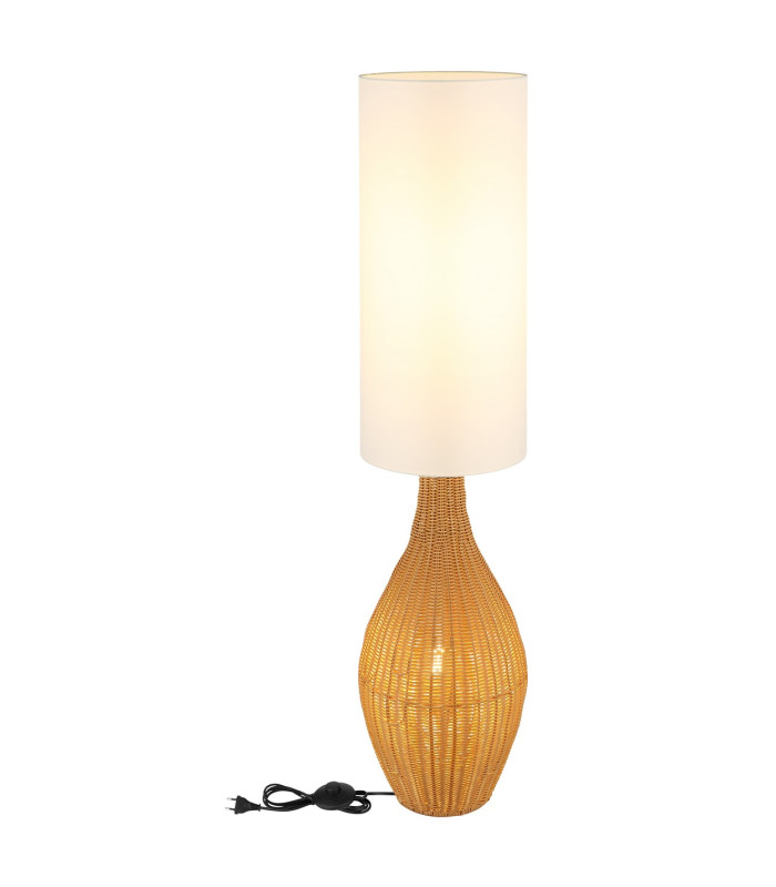 Anko Floor Lamp Brown Rattan-Look 2x E27-4