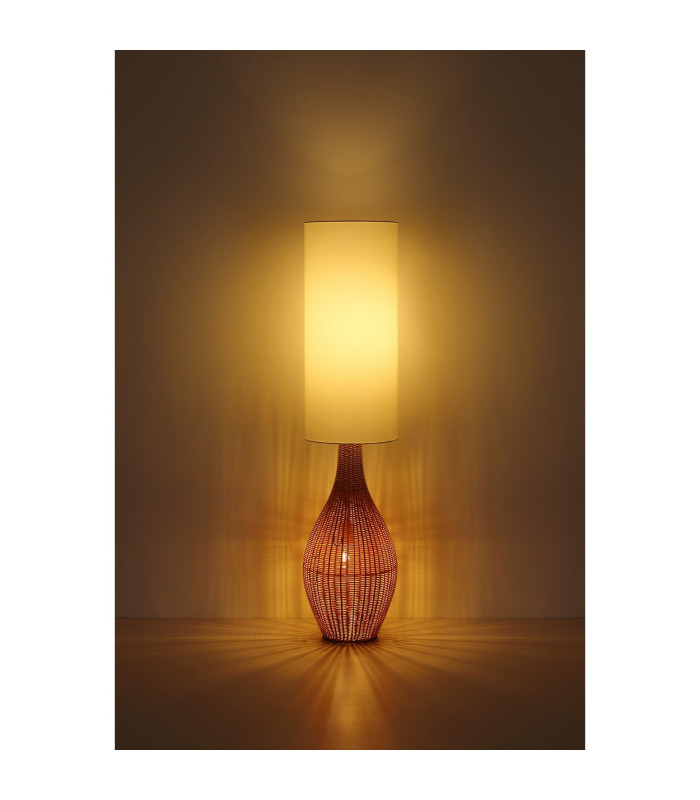 Anko Floor Lamp Brown Rattan-Look 2x E27-5