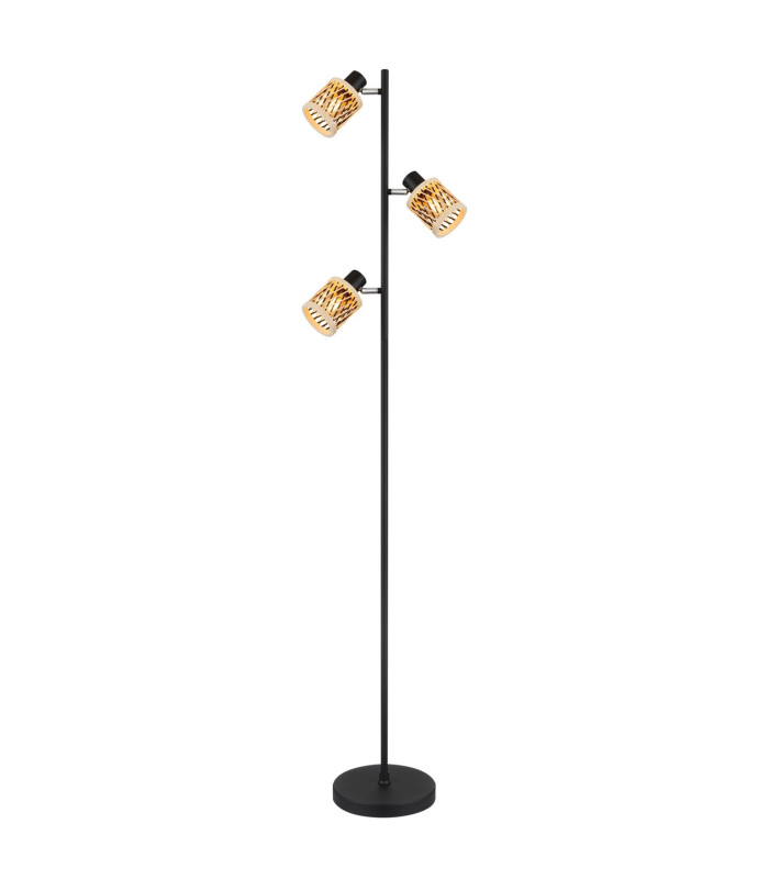 Mali Multi Arm Floor Lamp Matt Black 3x E14-1