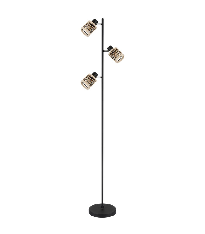 Mali Multi Arm Floor Lamp Matt Black 3x E14-2
