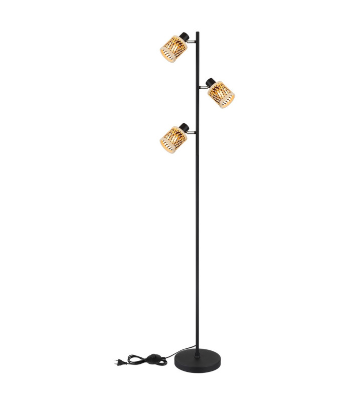 Mali Multi Arm Floor Lamp Matt Black 3x E14-5