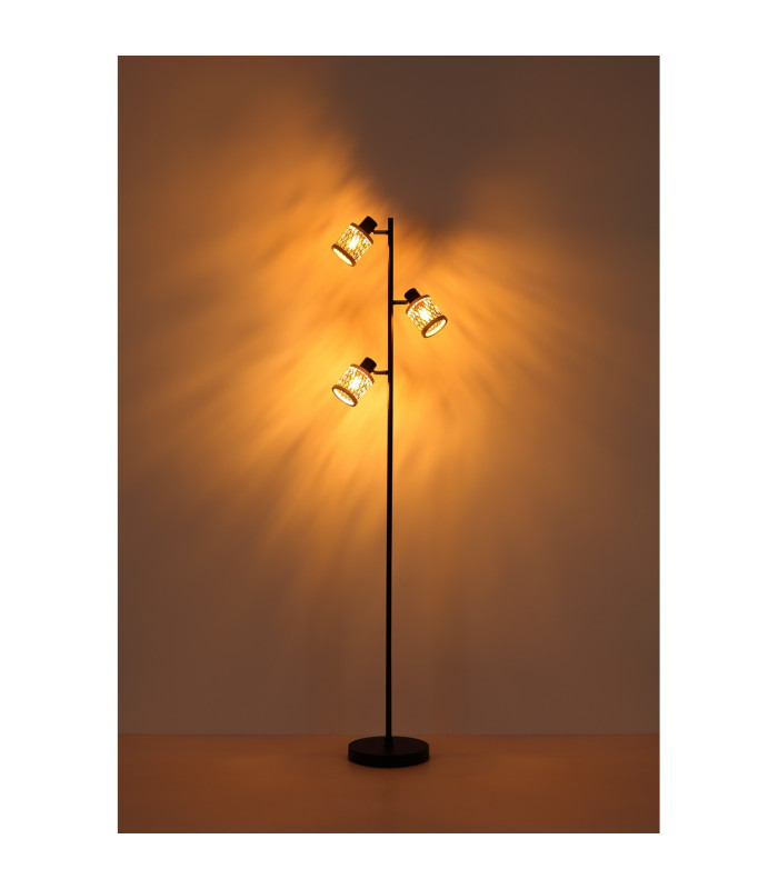 Mali Multi Arm Floor Lamp Matt Black 3x E14-6