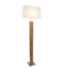 Gump Floor Lamp with Shade Wood Look Light 1x E27-1